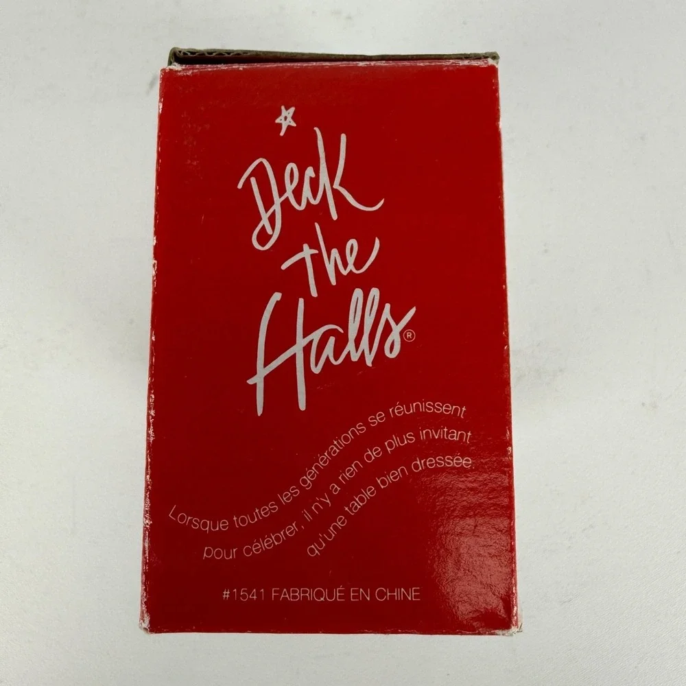 Vintage‎ Tienshan Deck the Halls Salt & Pepper Shakers 1994 Boxed Set